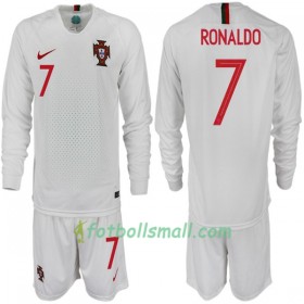 Portugal Fotbollströjor RONALDO 7 Barn Borta tröja VM 2018 Långärmad